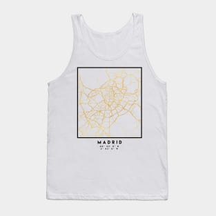 MADRID SPAIN CITY STREET MAP ART Tank Top